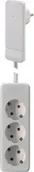 Listwy zasilające - Bachmann Płaskie złącze BACHMANN SmartPlug z 3 gniazdami z uziemieniem, białe, 1,6 m - miniaturka - grafika 1