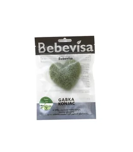 Konjac BEBEVISA (gąbki GĄBKA DO OCZYSZCZANIA TWARZY "SERCE" ZIELONA HERBATA - BEBEVISA BP-5900378663928 - Akcesoria do oczyszczania twarzy - miniaturka - grafika 2