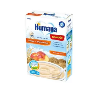 HUMANA Kaszka mleczna owsiano-brzoskwiniowa, 200g - >>> DARMOWA od 149zł <<<- - Kaszki dla dzieci - miniaturka - grafika 1