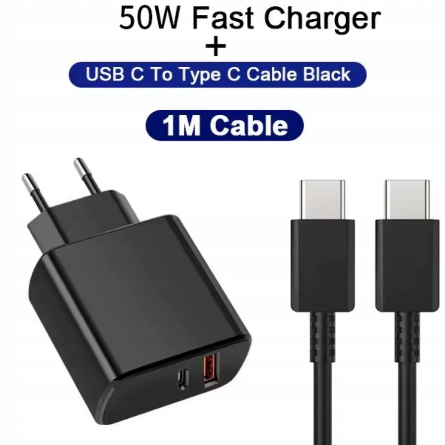 SZYBKA ŁADOWARKA SIECIOWA 50W + KABEL 1m