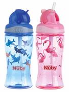 Butelki dla niemowląt - Nuby Szczelna butelka ze słomką (produkt niespodzianka) - 360 ml - 12 m+ - miniaturka - grafika 1