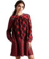Sukienki - Sukienka damska Superdry Check Mini w kratkę-S - miniaturka - grafika 1