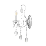 Lampy ścienne - DANIELLA W1 ekskluzywny kinkiet kryształowy chromowany 1xE14 (1) - miniaturka - grafika 1