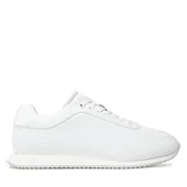 Sneakersy damskie - Sneakersy Calvin Klein Runner Lace Up Mono Pu HW0HW02574 Biały - miniaturka - grafika 1