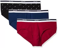 Spodenki damskie - Nautica Klasyczna bielizna męska bawełna stretch szorty wielopak (3 sztuki), Nautica czerwony/niebieski/żeglowy czarny, S - miniaturka - grafika 1