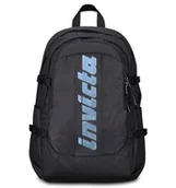 Plecaki - Invicta Plecak biurowy Act Plus z światłowodem, czarny, podwójna komora z kieszenią na PC, kieszenią na butelkę, kieszenią z organizerem, paskiem na talię, wstążkami na klatkę piersiową i regulacją - miniaturka - grafika 1