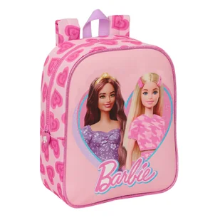 Plecak dziecięcy Barbie Love różowy 22 x 27 x 10 cm - Plecaki szkolne i tornistry - miniaturka - grafika 1