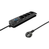 Listwy zasilające - QOLTEC Listwa antyprzepięciowa | 4 gniazda | 2,5m 50105 - miniaturka - grafika 1