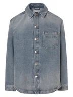 Koszule męskie - Tommy Jeans Męska koszula jeansowa Mężczyźni Comfort Fit Bawełna niebieski jednolity, S - miniaturka - grafika 1