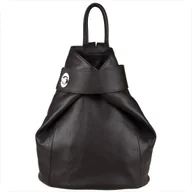 Torebki damskie - Zgrabny brąz czekolada plecak skórzany VERA PELLE - miniaturka - grafika 1