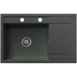 EOS Zlewozmywak granitowy szary metalik z ociekaczem VIERO - Zlewozmywaki EOS Zlewozmywak granitowy szary metalik z ociekaczem VIERO - Zlewozmywaki - miniaturka - grafika 1