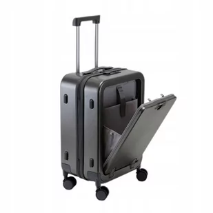 WALIZKA Kabinowa CZARNA LAPTOP ABS Odporna 38L - Walizki - miniaturka - grafika 1