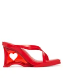 Klapki i japonki damskie - Melissa Japonki Melissa Glass Heel Ad 35801 Czerwony - miniaturka - grafika 1