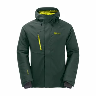 Męska kurtka hadshellowa Jack Wolfskin TROPOSPHERE INS JKT M black olive / firefly - S - Kurtki męskie - miniaturka - grafika 1