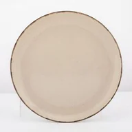 Talerze - Talerz porcelanowy Reactive Ivory nakrapiany deserowy 20 cm beżowy - miniaturka - grafika 1