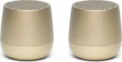 Głośniki przenośne - Lexon Twin Mino+ Złote aluminiowe - miniaturka - grafika 1