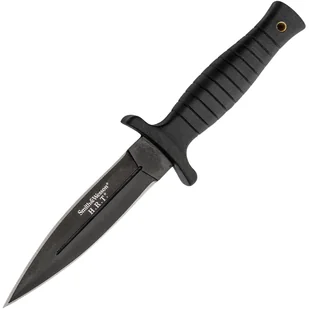Smith & Wesson HRT 9" Czarny Nóż z Podwójnym Ostrzem do Buta - Pudełko SWHRT9B - Noże - miniaturka - grafika 1