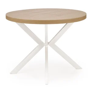 Okrągły rozkładany stół w kolorze dąb złoty + biały Z3-G69 - Stoły Okrągły rozkładany stół w kolorze dąb złoty + biały Z3-G69 - Stoły - miniaturka - grafika 1