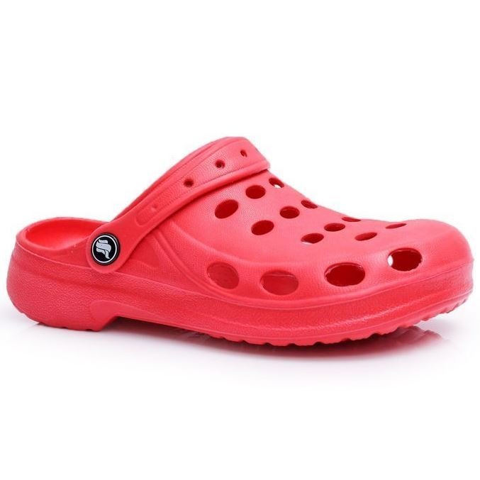 Klapki Chodaki Damskie Piankowe Gumowe Basenowe Ogrodowe Wygodne Lekkie Modne Stylowe Czerwone 41