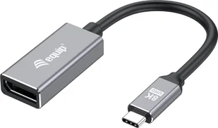 Adapter AV Equip Equip Adapter USB-C -> DisplayPort 1.4 8K60Hz 0.15m gr - Złącza, przejściówki, adaptery - miniaturka - grafika 1
