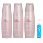 Zestawy kosmetyków damskich - Alfaparf Keratin Therapy, Zestaw: szampon 2x250ml + odżywka 250ml + kuracja 13ml - miniaturka - grafika 1