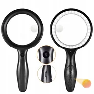 Mikroskopy i lupy - KLASYCZNA LUPA 30x60x SZKŁO POWIĘKSZAJĄCE LED 1200mAh ŁADOWALNY DLA STARSZY - miniaturka - grafika 1
