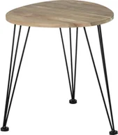 Ławy i stoliki kawowe - Stolik kawowy okrągły, blat Ø 44 cm z drewna akacji, WENKO - miniaturka - grafika 1