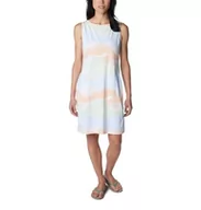 Sukienki - Columbia Damska sukienka z nadrukiem Chill River, biała, XS - miniaturka - grafika 1