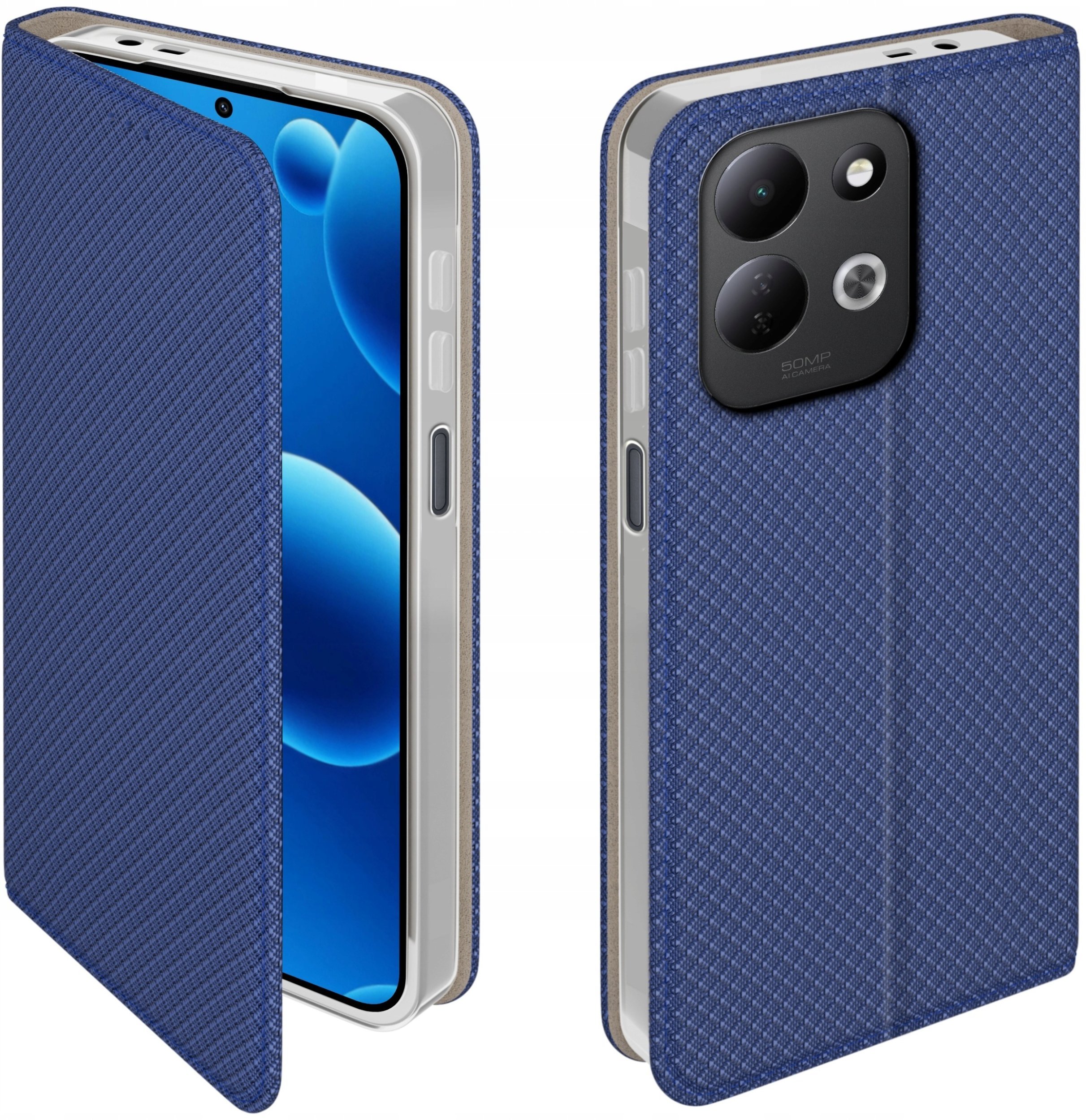 krainaGSM Etui do Xiaomi Redmi 17 4G 5G z klapką zamykane granatowe futerał