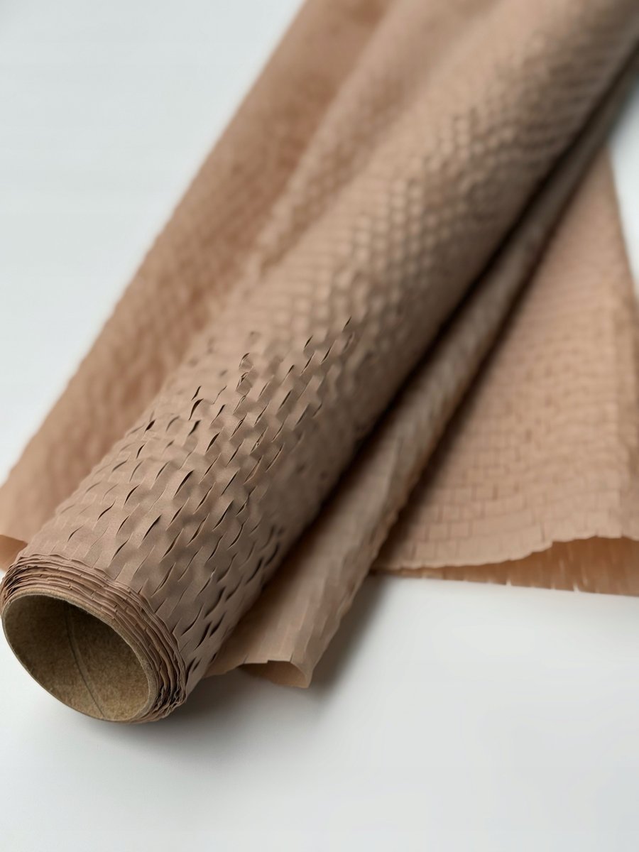 Folia florystyczna do pakowania prezentow Plaster miodu 50cmX10m Beżowy