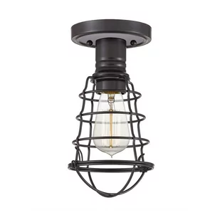 Mixon lampa sufitowa ciemny brąz loft QZ-MIXON-SF-PN Quoizel - Lampy sufitowe - miniaturka - grafika 1