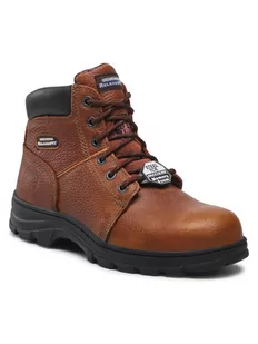 Skechers Buty Workshire 77009EC/BRN Brązowy - Buty zimowe męskie - miniaturka - grafika 1