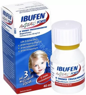 POLPHARMA Ibufen forte 200mg/5ml zawiesina dla dzieci o smaku truskawkowym 40 ml - Przeziębienie i grypa - miniaturka - grafika 1