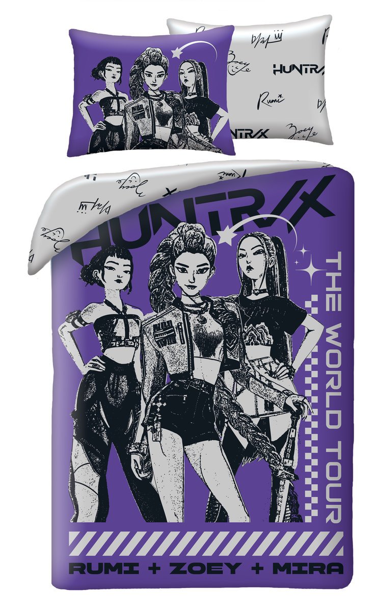 Pościel dziecięca K-POP Demon Hunters 140 x 200 Halantex 100% bawełna