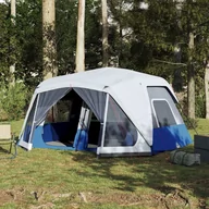 Namioty - vidaXL Namiot turystyczny z LED, niebieski, 443x437x229 cm - miniaturka - grafika 1