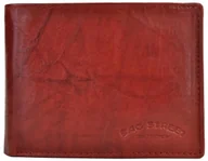 Portfele - MAHOŃ Portfel Męski SKÓRZANY Poziomy Młodzieżowy SKÓRA Bag Street BORDOWY - miniaturka - grafika 1