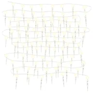 Oświetlenie świąteczne - Lampki świąteczne w kształcie sopli, 100 LED, ciepła biel, 10 m  Lumarko! - miniaturka - grafika 1