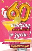 Kartki okolicznościowe i zaproszenia - Karnet Urodzinowy 60 + naklejka - YEKU - miniaturka - grafika 1