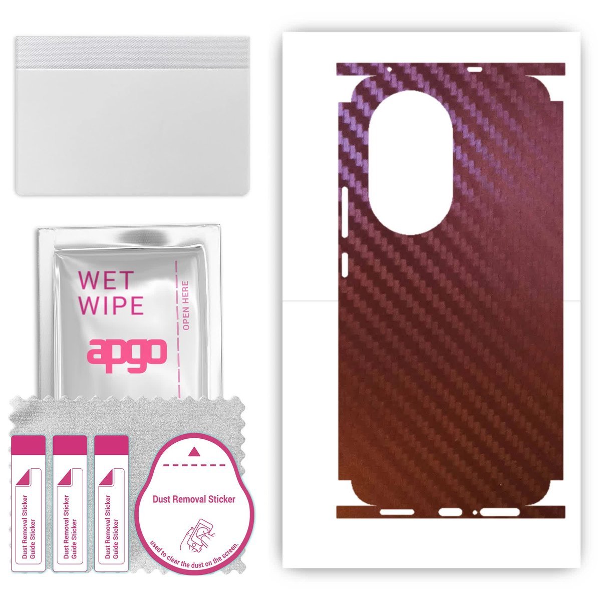 Folia naklejka skórka strukturalna na TYŁ+BOKI do Huawei Nova 12 Ultra - Carbon Kameleon CAKA5 - apgo SKINS