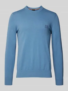 Sweter z dzianiny z domieszką kaszmiru model ‘Kanovano’ - Swetry męskie - miniaturka - grafika 1