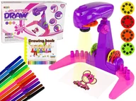 Mały naukowiec - Różowy Projektor Do Rysowania Szablony Pisaki Rzutnik Tablica Import LEANToys - miniaturka - grafika 1