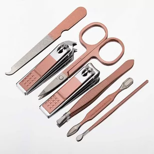 Molly Lac Zestaw 7 akcesoriów kosmetycznych do manicure, pedicure i regulacji brwi w beżowym etui - CC023 - Akcesoria do paznokci - miniaturka - grafika 1