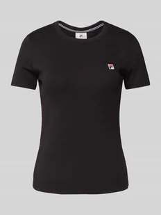 T-shirt z wyhaftowanym logo model ‘BIELLA’ - Koszulki i topy damskie - miniaturka - grafika 1