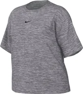 Koszulki i topy damskie - Nike W NSW Tee Essntl Lbr Koszulka damska, Dk Grey Heather/Black, S - miniaturka - grafika 1