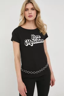 Koszulki i topy damskie - Love Moschino t-shirt bawełniany kolor czarny - grafika 1