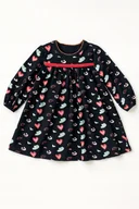 Sukienki - EMPORIO ARMANI GRANATOWA SUKIENKA DZIECIĘCA WZÓR SERCA 68 KYB - miniaturka - grafika 1