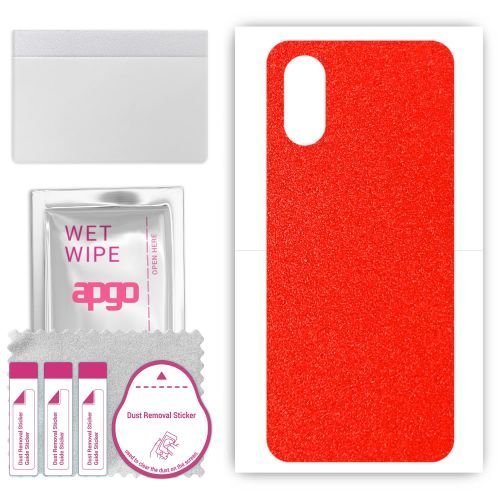 folia naklejka skórka strukturalna na TYŁ do Sony Xperia 10 VI - Czerwony Pastel Matowy - apgo SKINS