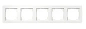 Klawisze i ramki - Gira Ramka pięciokrotna E1 - biały połysk - miniaturka - grafika 1