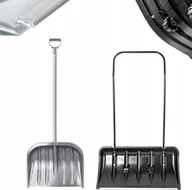 Odśnieżarki - Kadax KADAX Łopata Pług Do Śniegu Na Kółkach + Łopata Aluminiowy Trzonek Zestaw - miniaturka - grafika 1