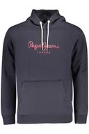Bluzy męskie - PEPE JEANS MĘSKA NIEBIESKA BLUZA Z ROZPIĘCIEM - miniaturka - grafika 1